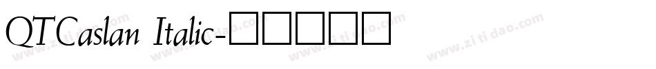 QTCaslan Italic字体转换